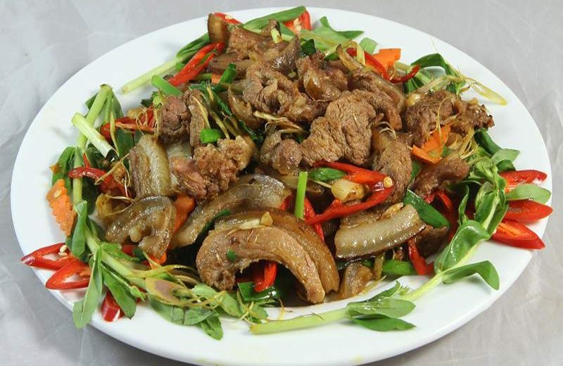 Heo rừng xào lăn nhậu ngon tuyệt vời